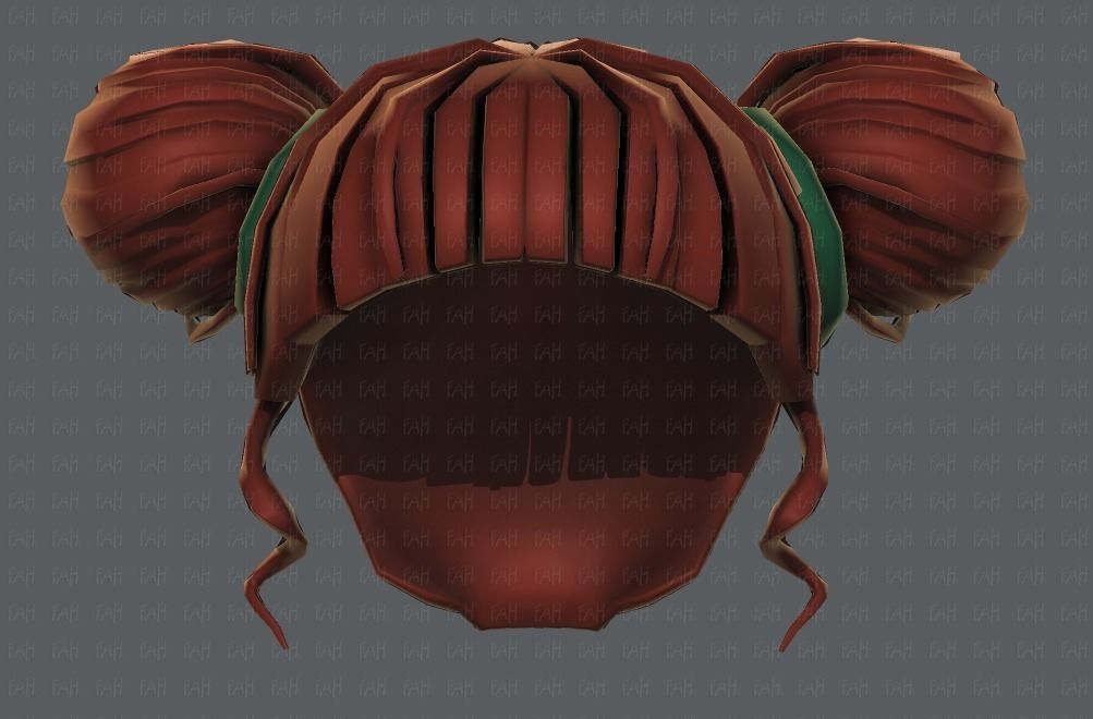 3D Hair style for girl V68 Low-poly 3D model_39