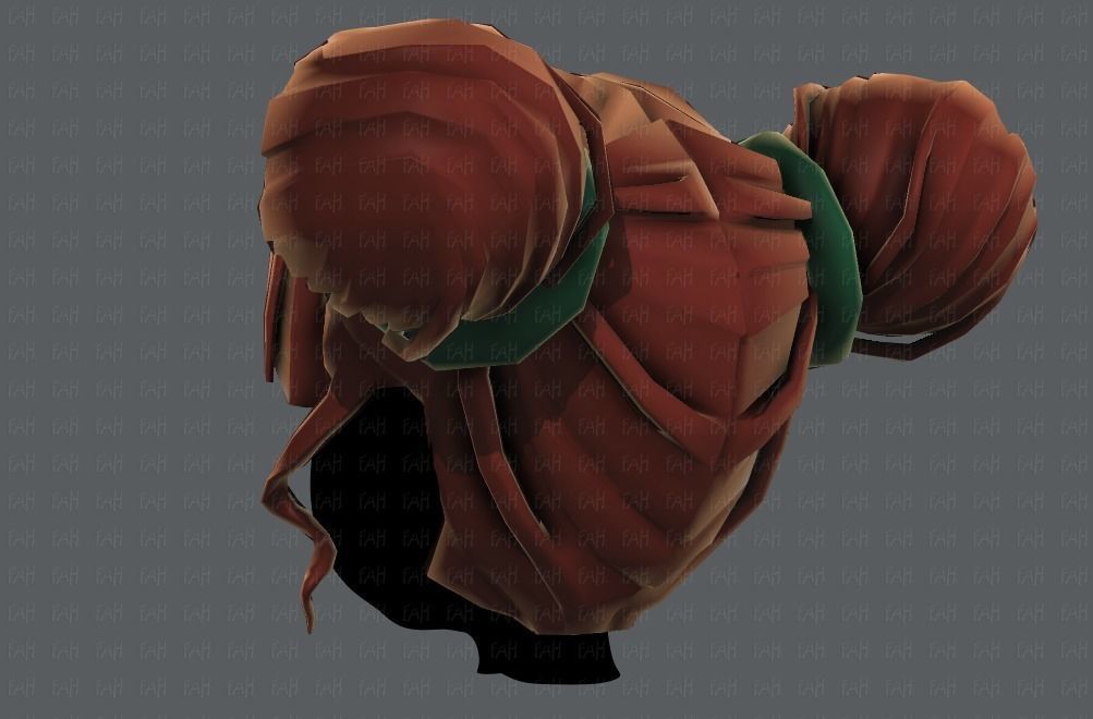 3D Hair style for girl V68 Low-poly 3D model_22