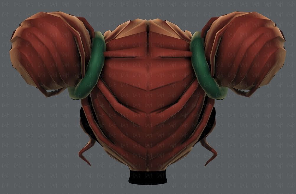 3D Hair style for girl V68 Low-poly 3D model_21