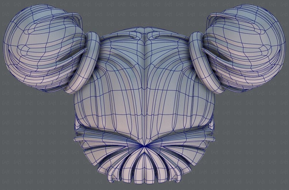 3D Hair style for girl V68 Low-poly 3D model_34