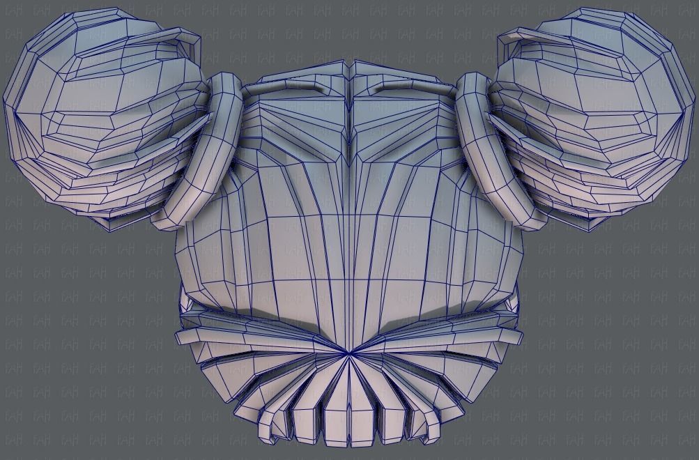 3D Hair style for girl V68 Low-poly 3D model_36