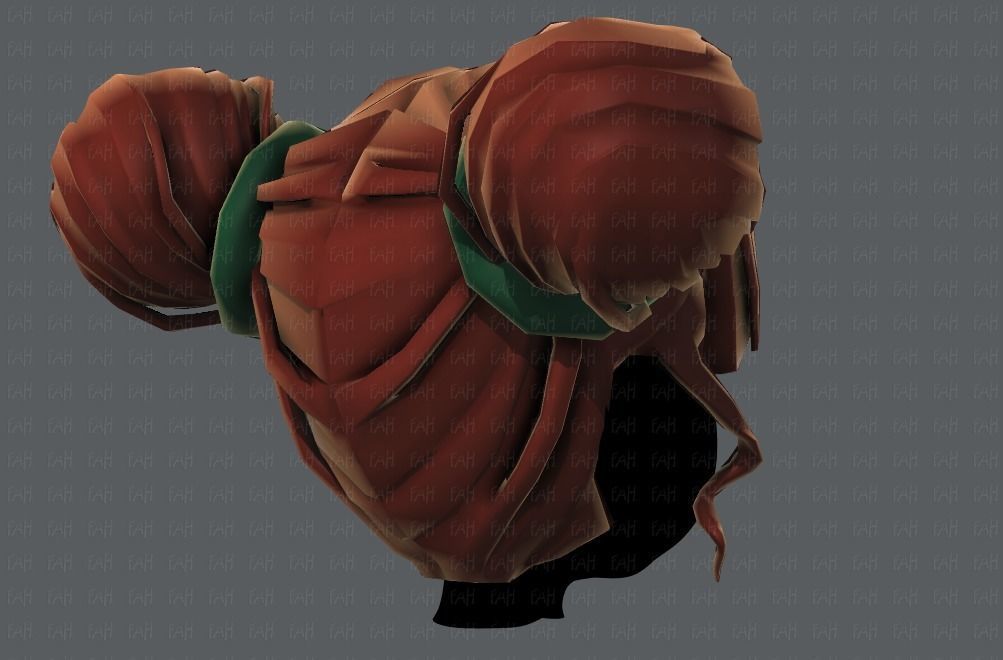 3D Hair style for girl V68 Low-poly 3D model_20