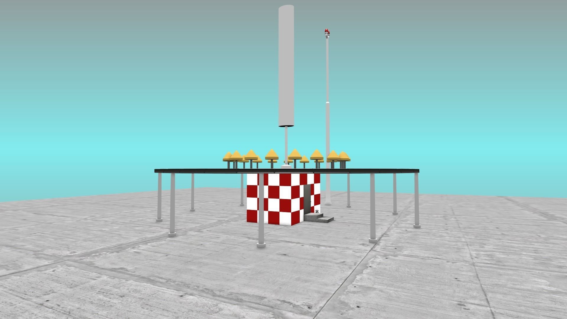 Radio beacon VOR 3D model | CGTrader