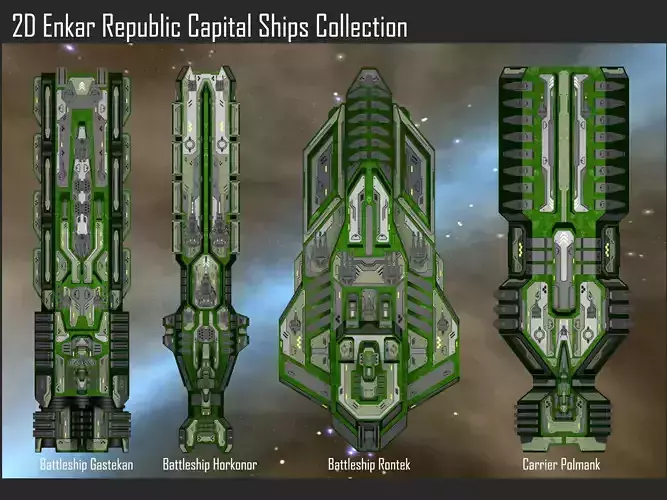 2D Enkar Republic Capital Ships Collection