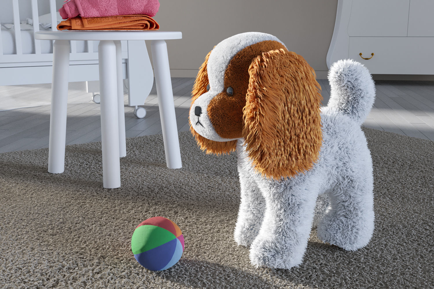 Childrens furniture set Pali TULIP BABY White 3D model_5