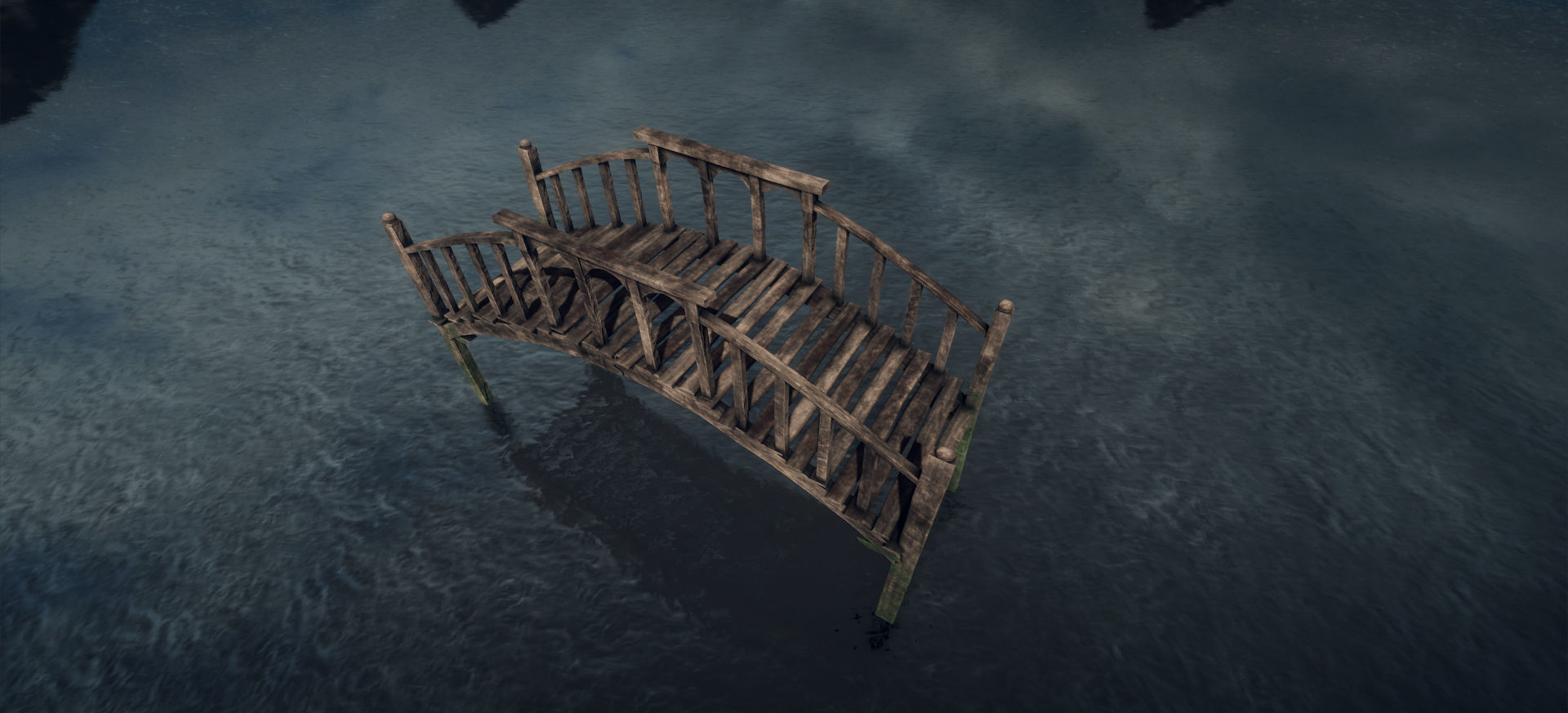 Modular Dock system Low-poly 3D model_2