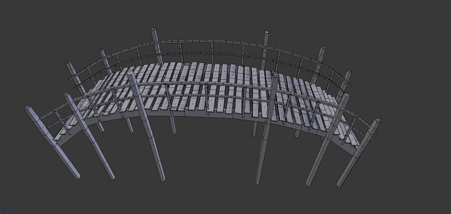 Modular Dock system Low-poly 3D model_9
