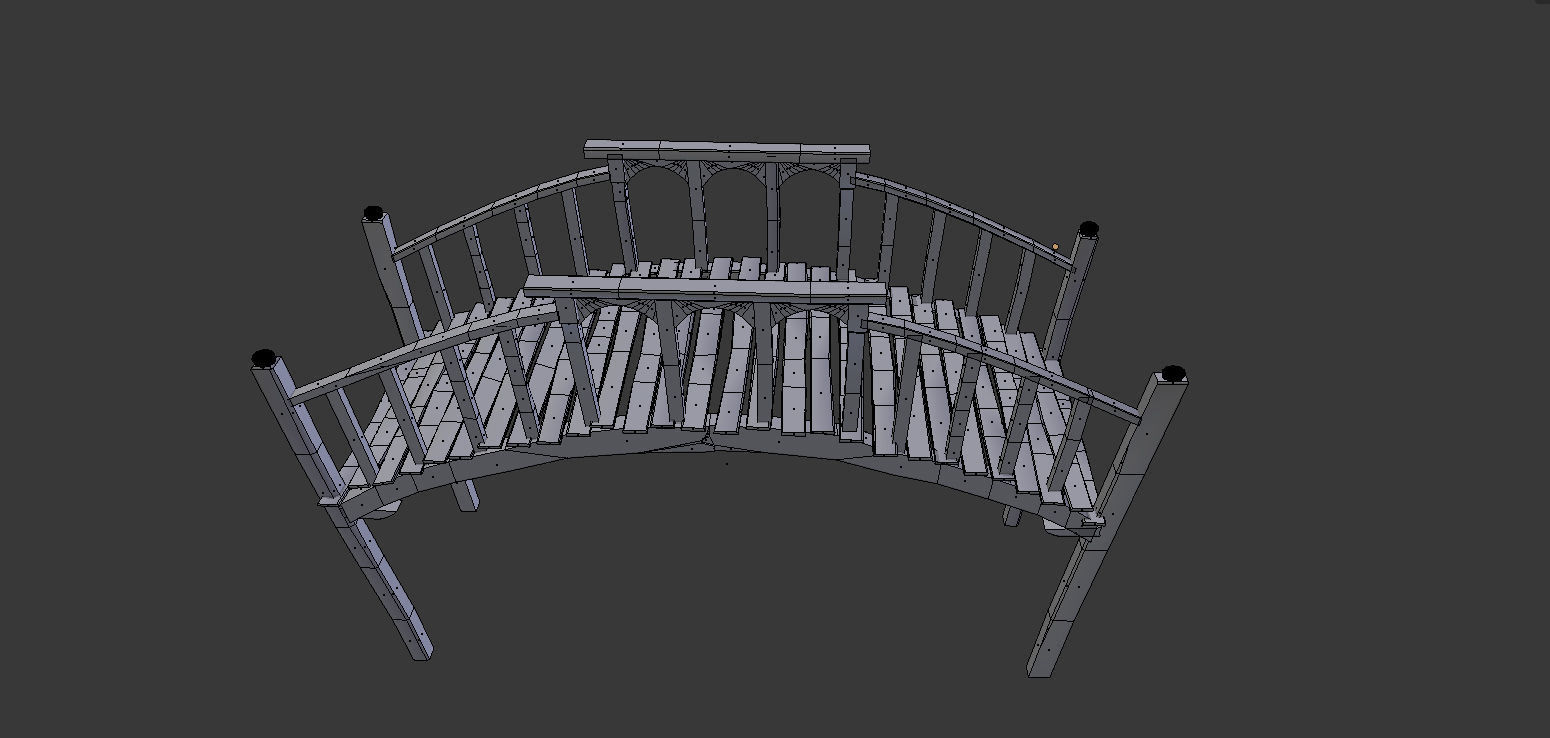 Modular Dock system Low-poly 3D model_10