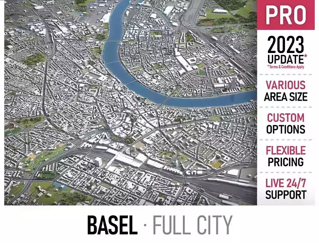 Basel Low-poly 3D model