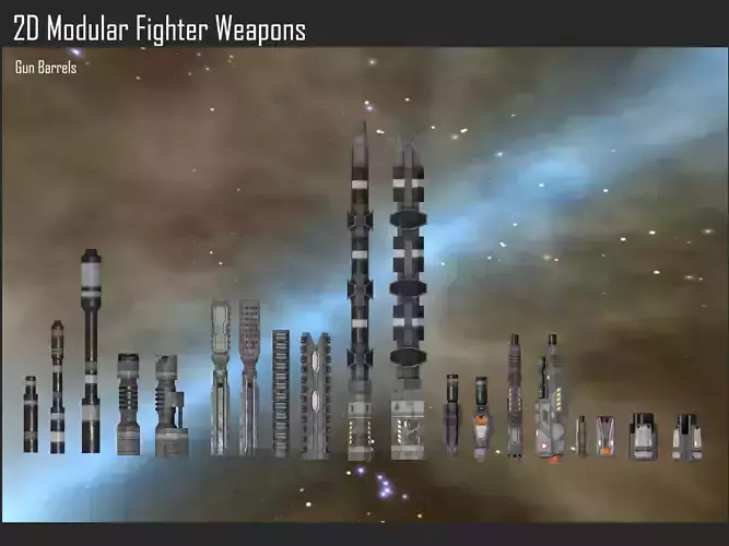2D Modular Fighter Weapons Texture