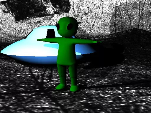 Alien girl Rigged 3D model 3D model_0