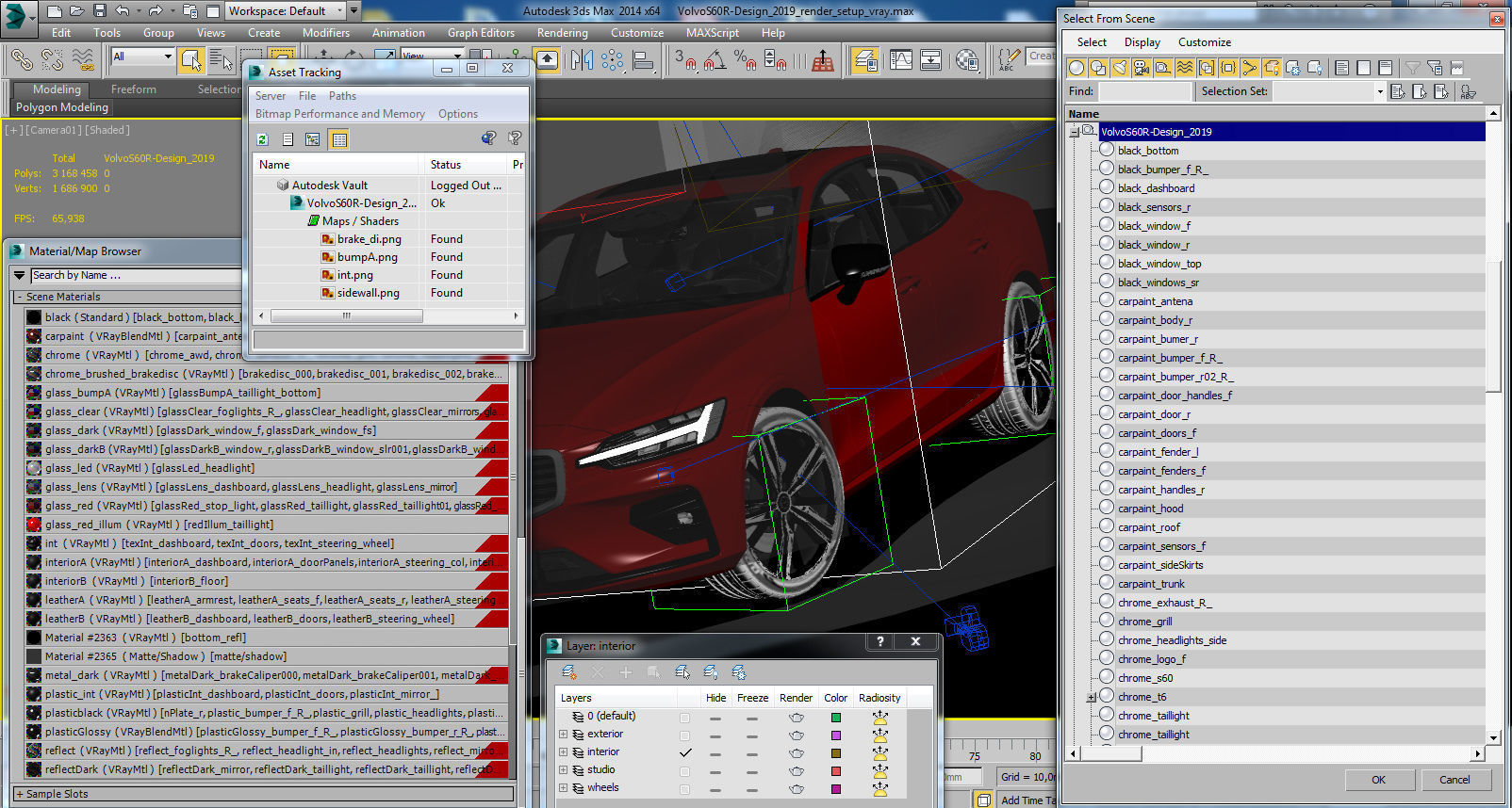 Volvo R-Design S60 2019 3D model_22