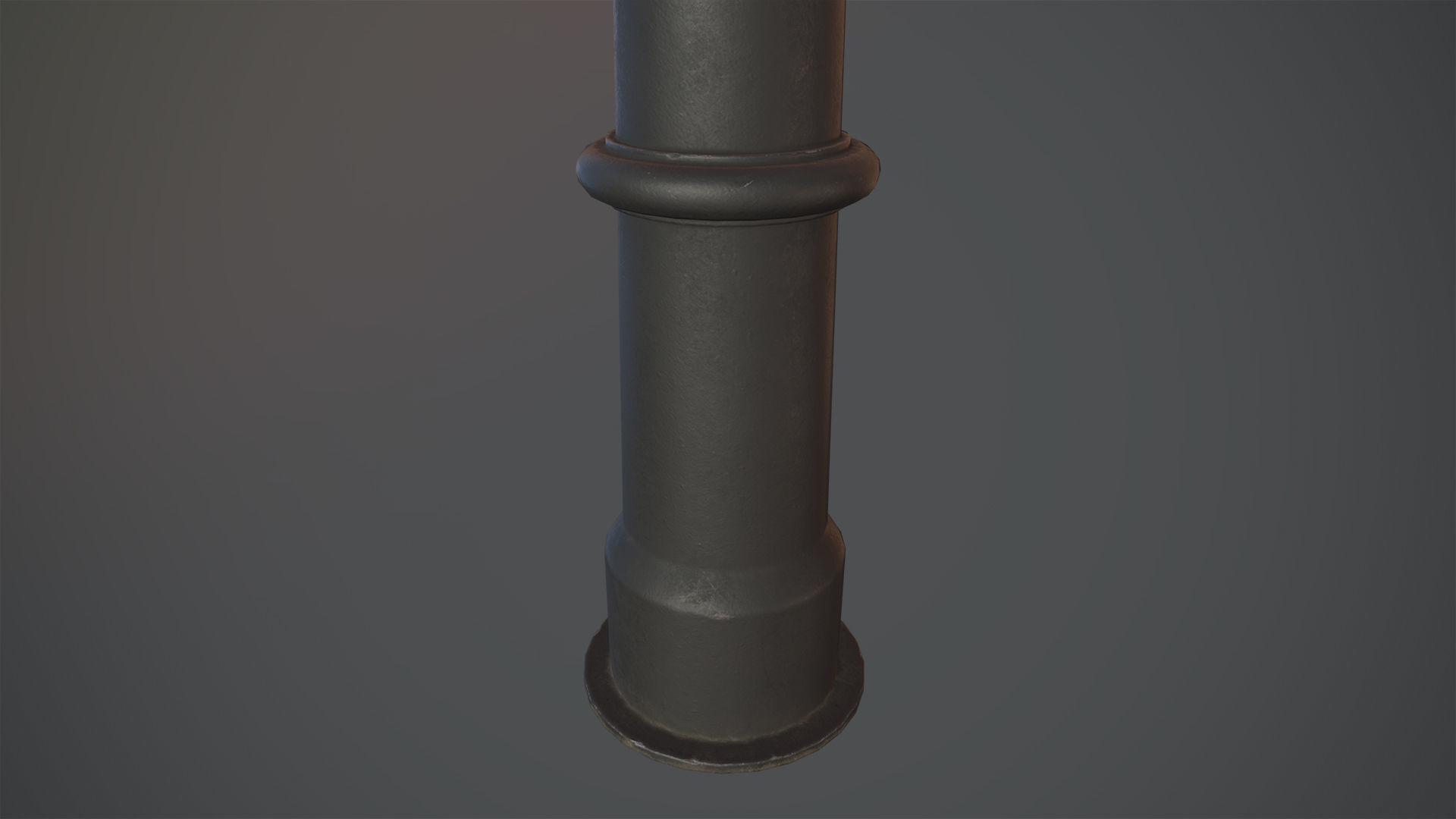 Barrier Bollard pack 5 Black v1 Low-poly 3D model_7