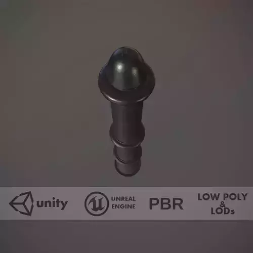 Barrier Bollard pack 5 Black v1