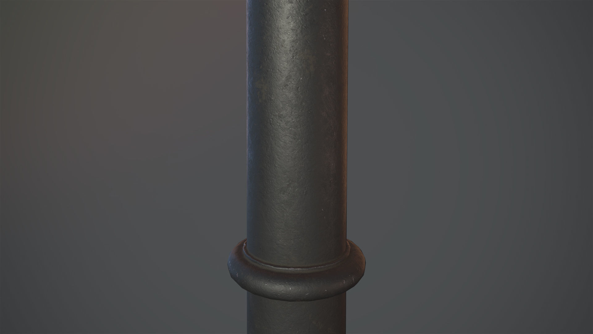 Barrier Bollard pack 5 Black v2 Low-poly 3D model_6