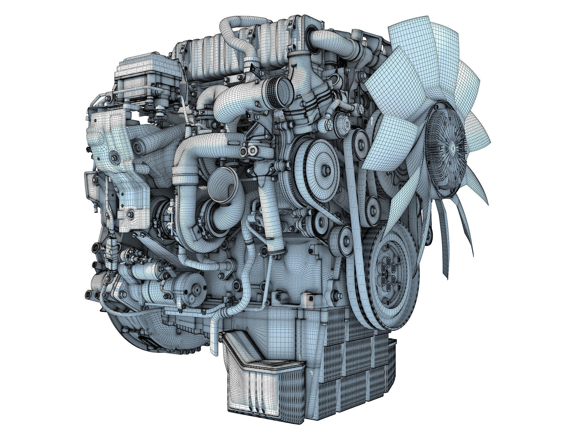 Detroit DD5 Engine 3D model_20