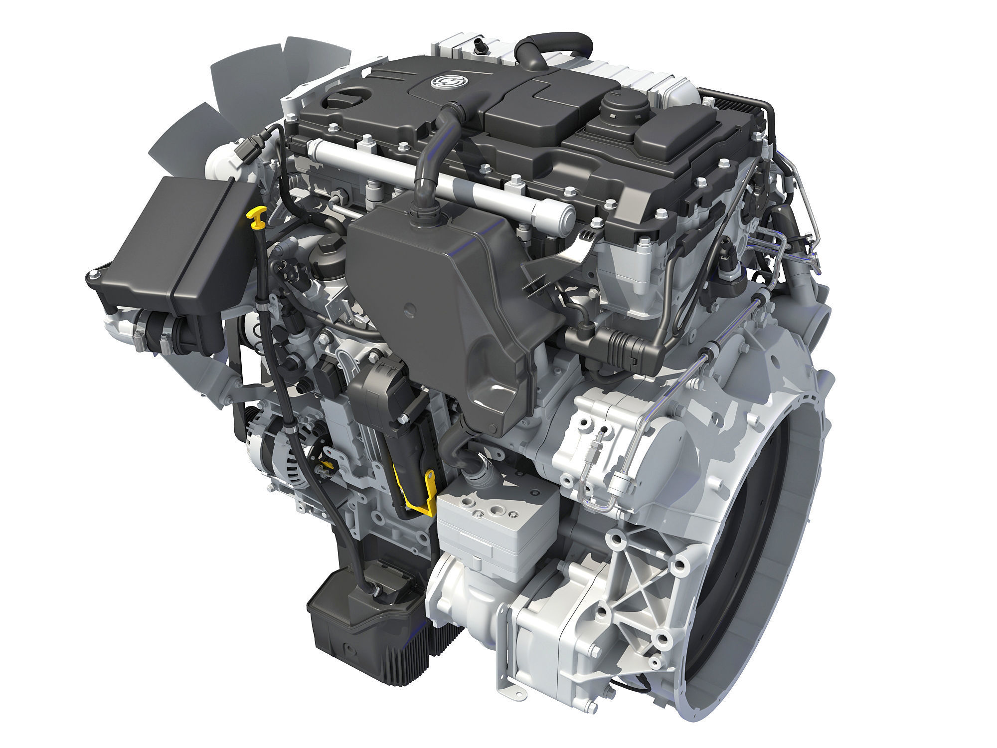 Detroit DD5 Engine 3D model_4