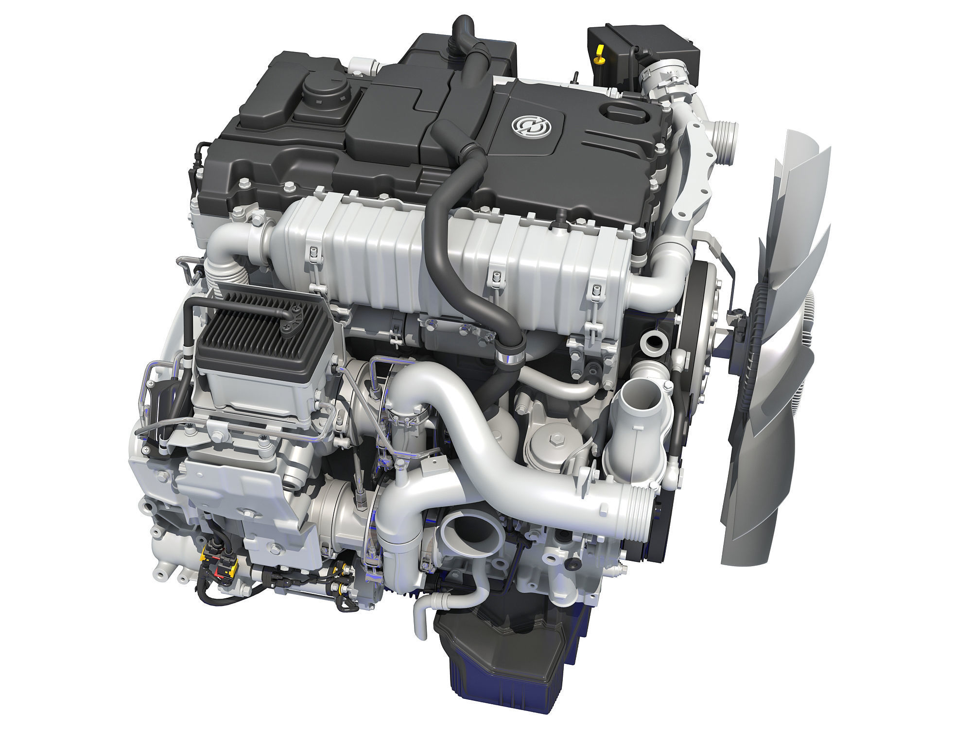 Detroit DD5 Engine 3D model_7