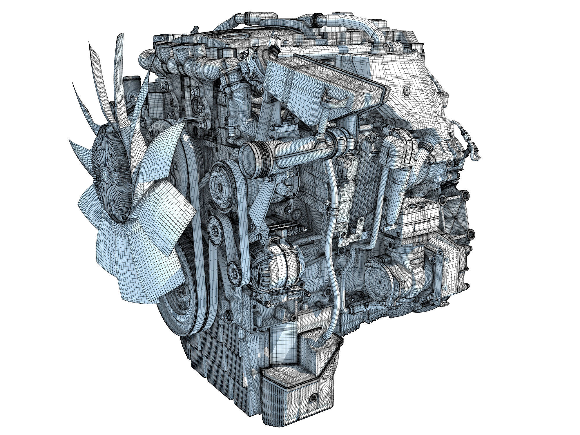 Detroit DD5 Engine 3D model_16