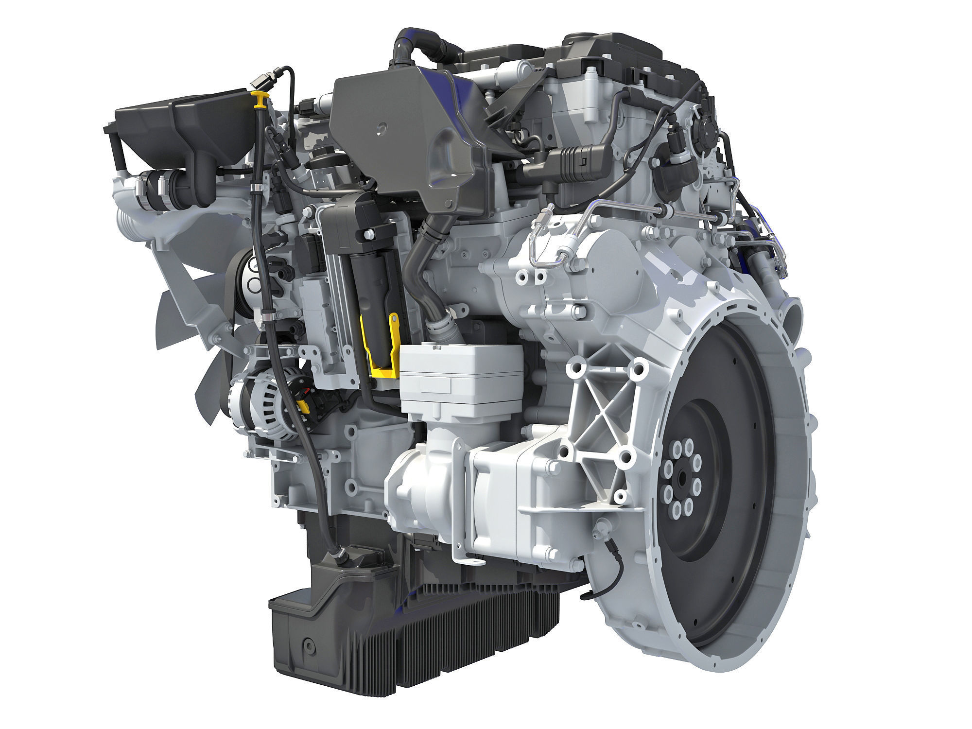 Detroit DD5 Engine 3D model_3