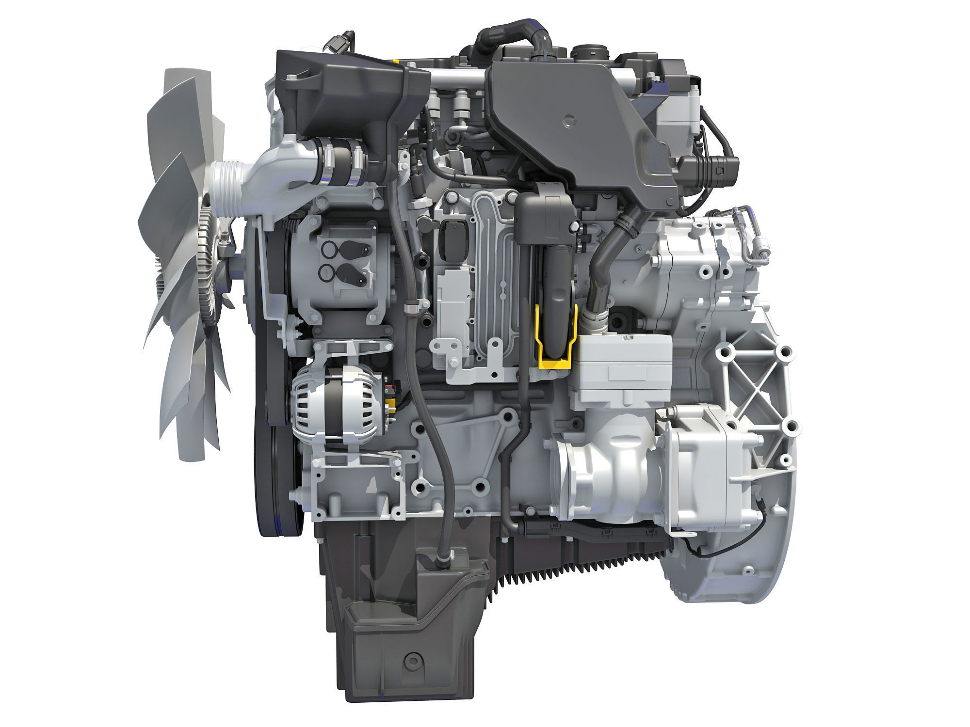 Detroit DD5 Engine 3D model_2