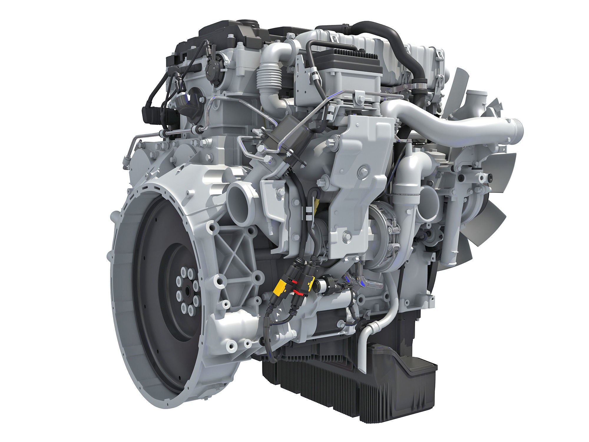 Detroit DD5 Engine 3D model_6