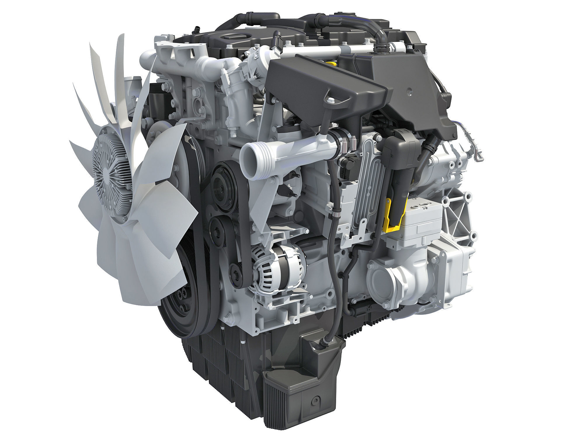 Detroit DD5 Engine 3D model_1