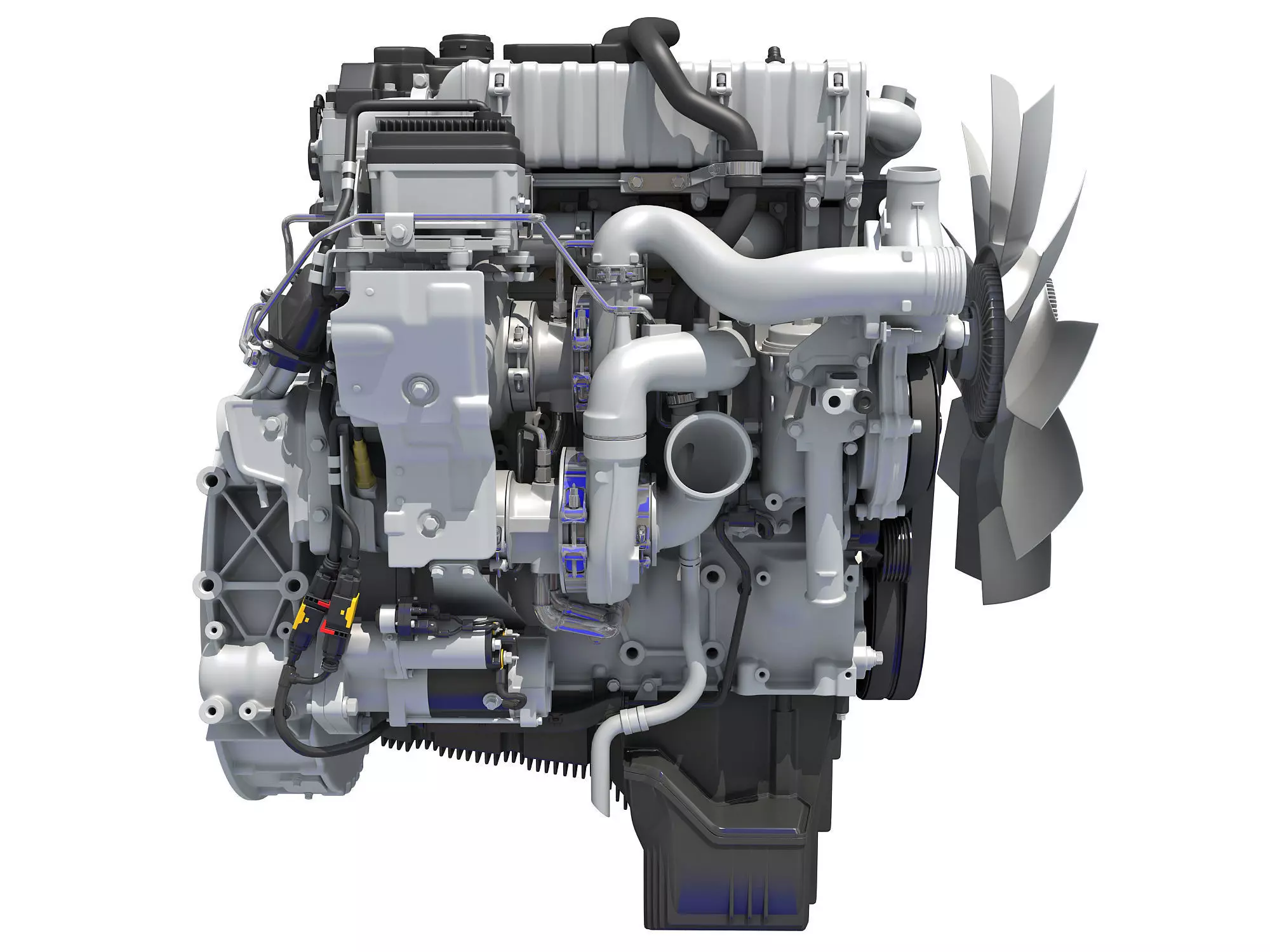 Detroit DD5 Engine 3D model_0