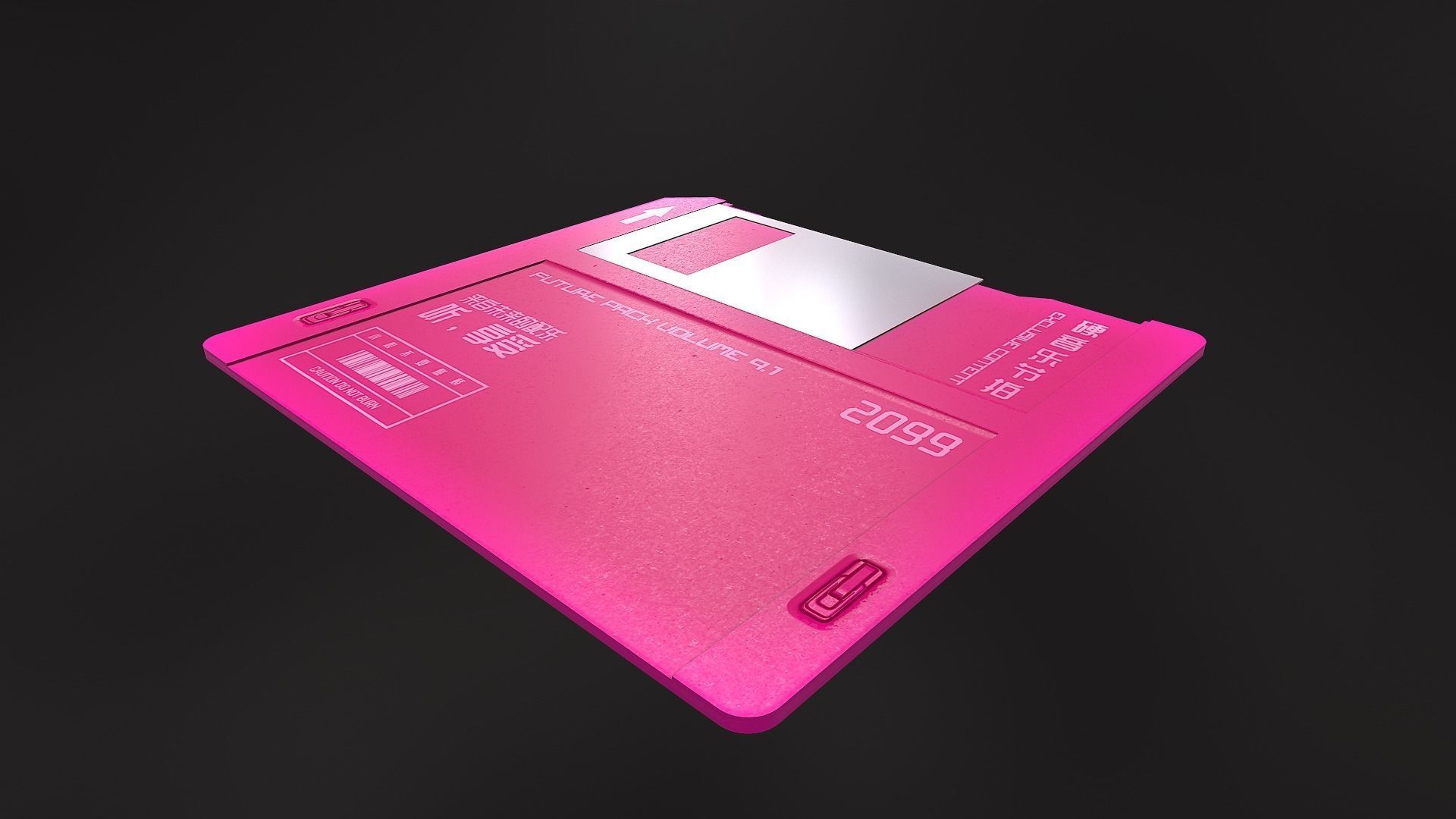 Floppy Disk Low-poly 3D model_5