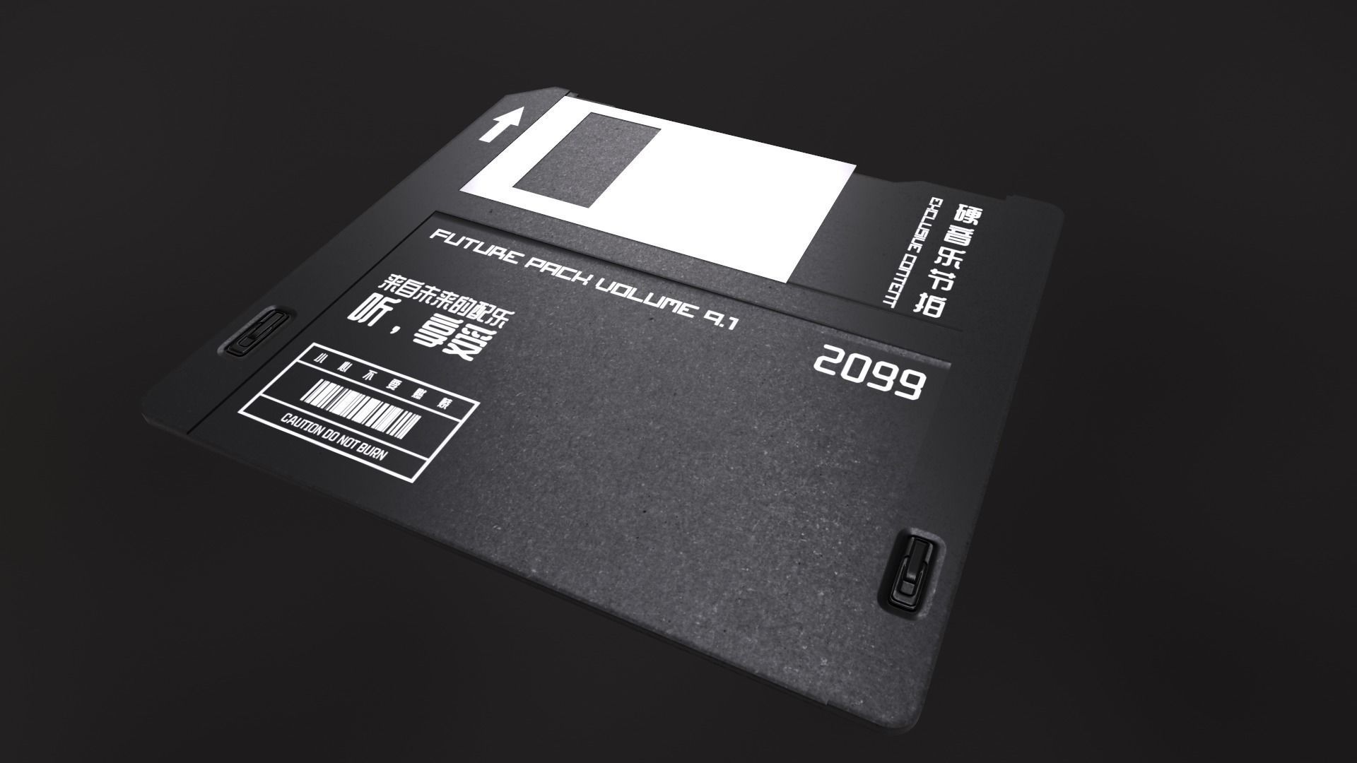 Floppy Disk Low-poly 3D model_2