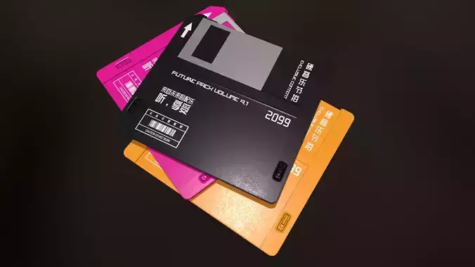 Floppy Disk Low-poly 3D model