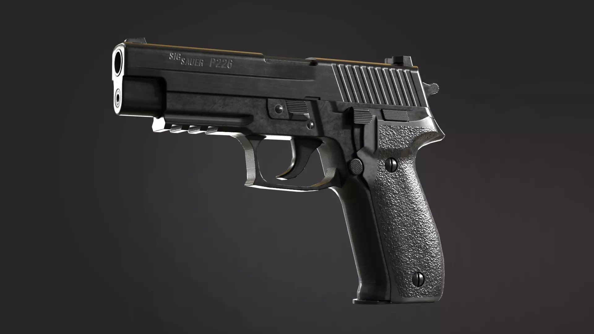 Sig Sauer P226 Low-poly 3D model_0