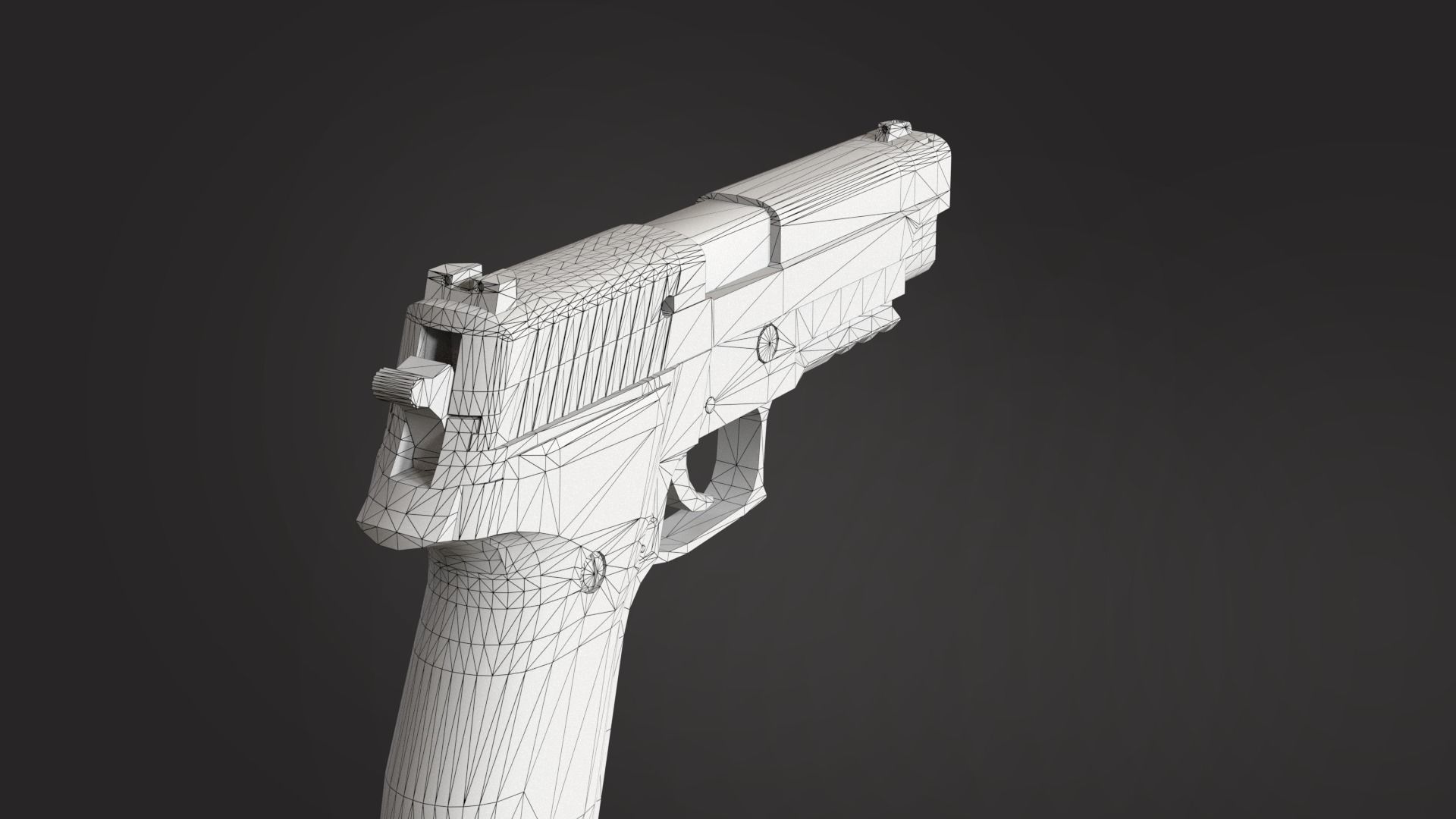 Sig Sauer P226 Low-poly 3D model_4