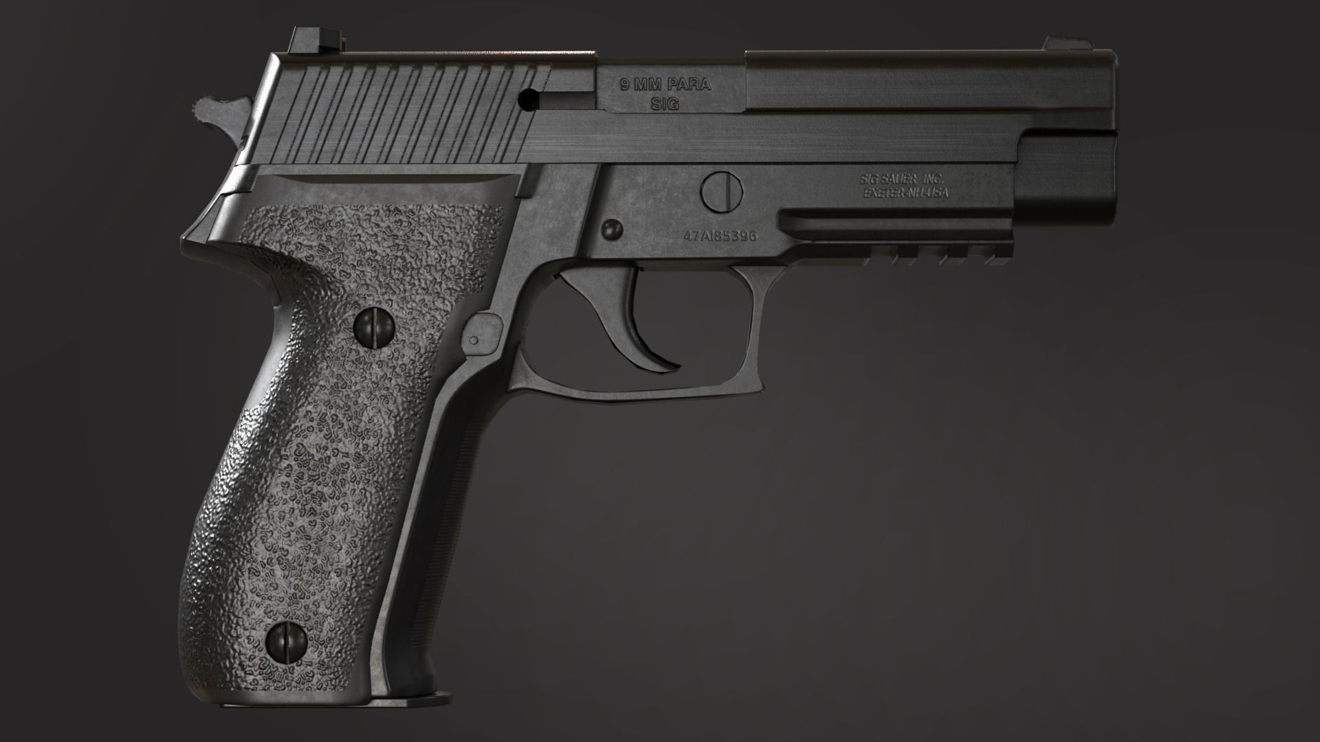 Sig Sauer P226 Low-poly 3D model_7