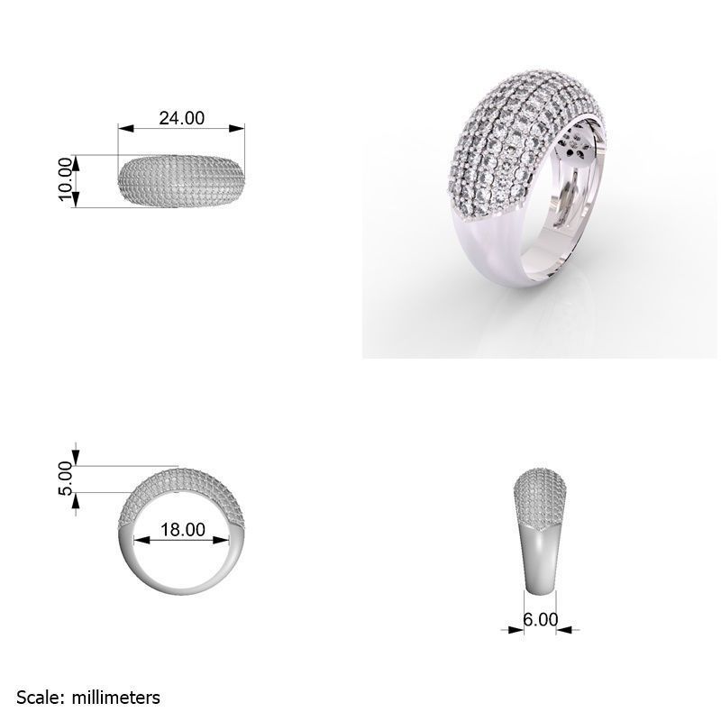 Sophisticated pump shiny ring 3D print model_4