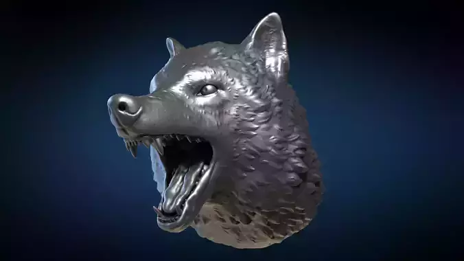 Wolf Bust 3D model
