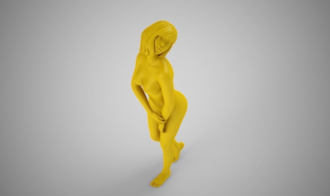 Delicate naked woman 3D print model_13