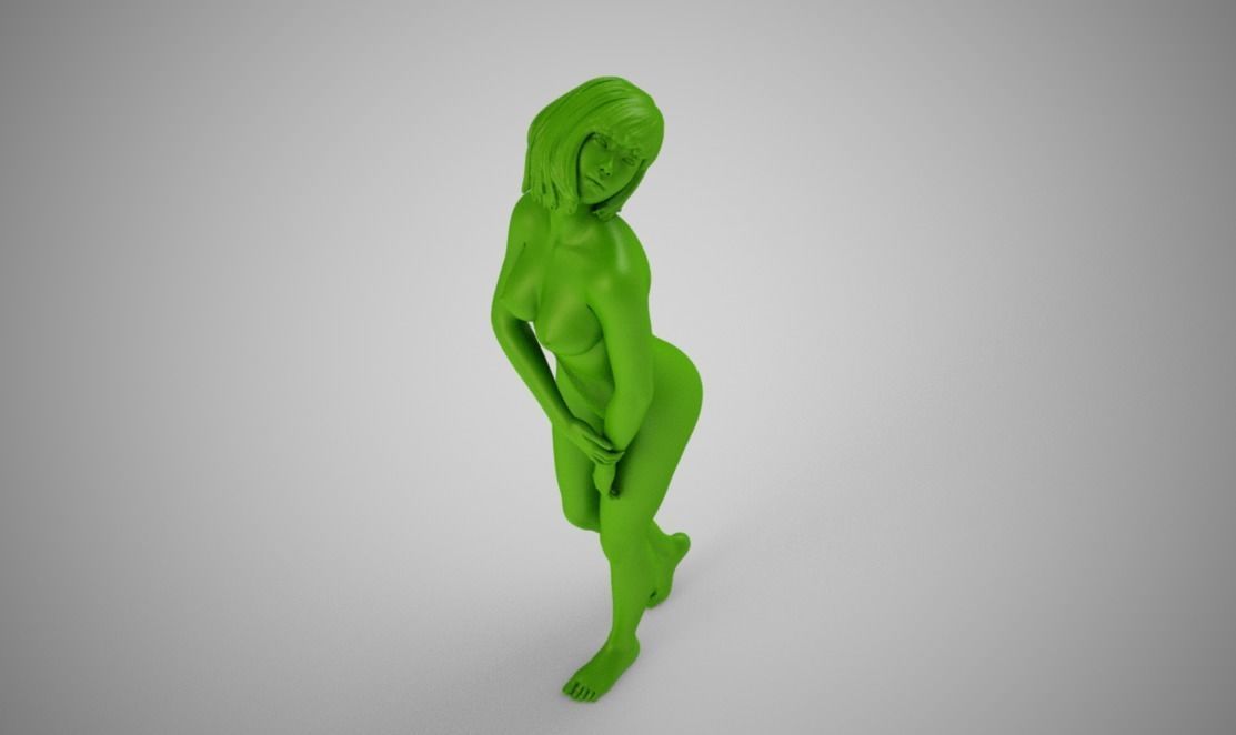 Delicate naked woman 3D print model_12