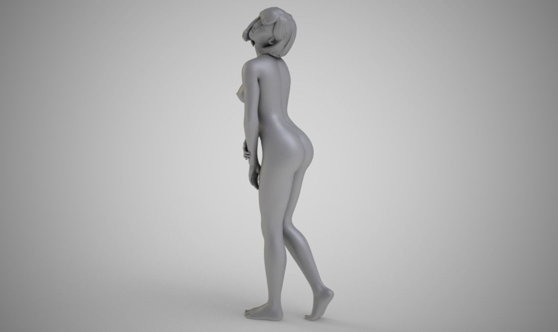 Delicate naked woman 3D print model_3