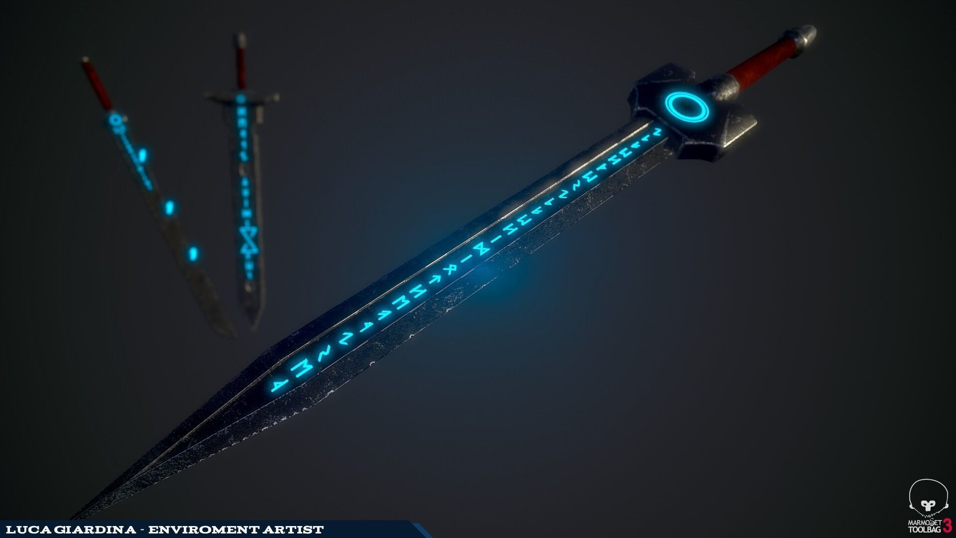 Fantasy Swords Low-poly 3D model_2