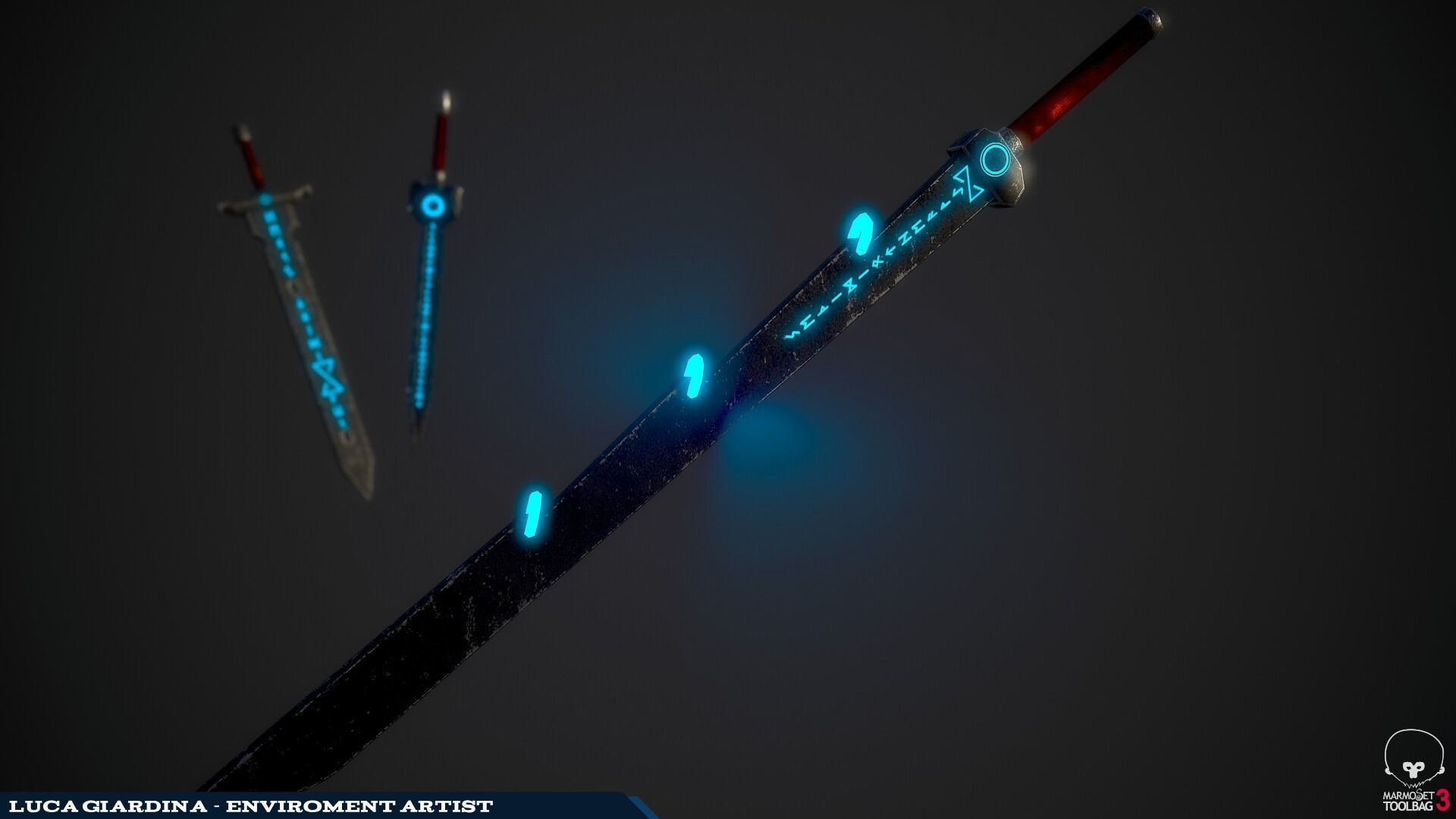 Fantasy Swords Low-poly 3D model_4