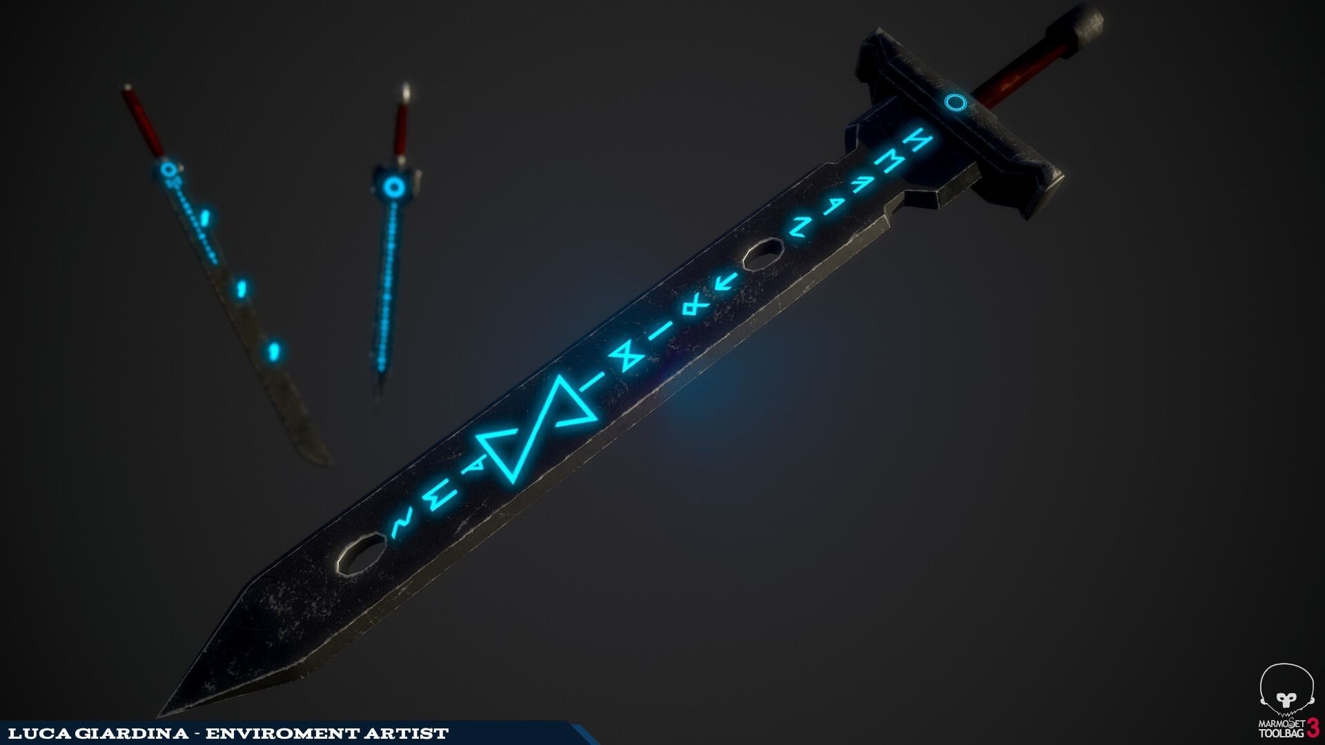Fantasy Swords Low-poly 3D model_3
