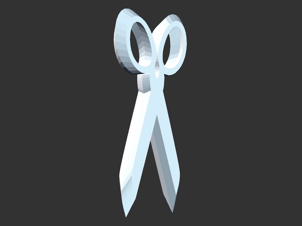 3D scissor shape 3D print model_33