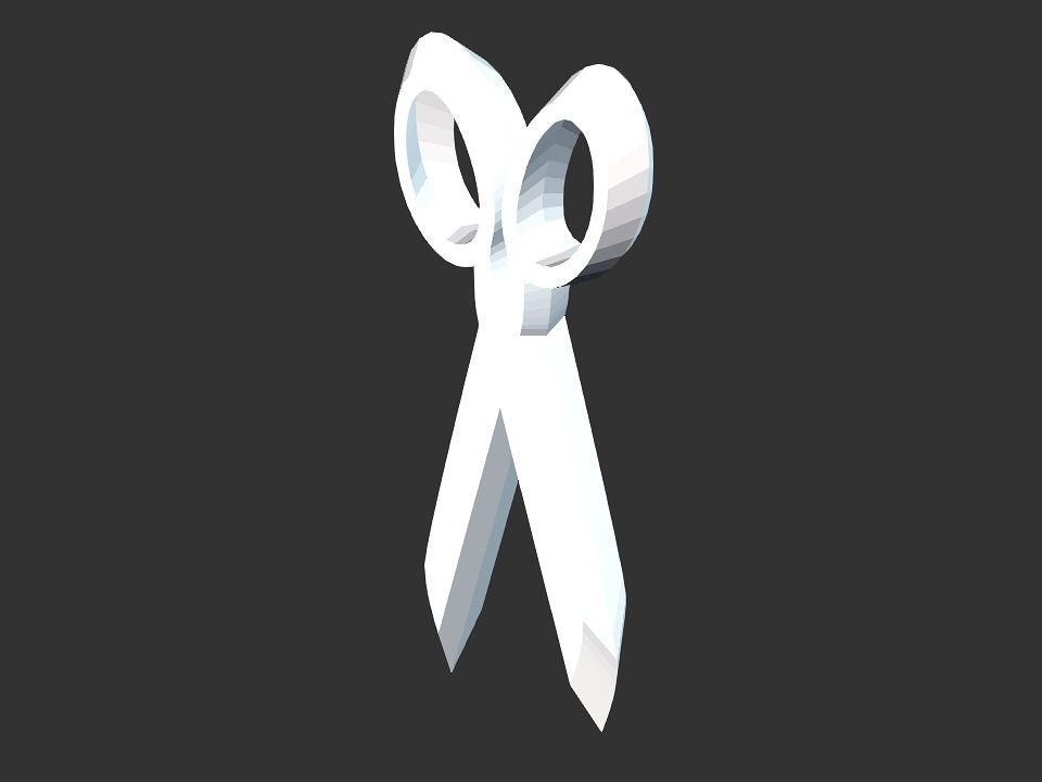 3D scissor shape 3D print model_6