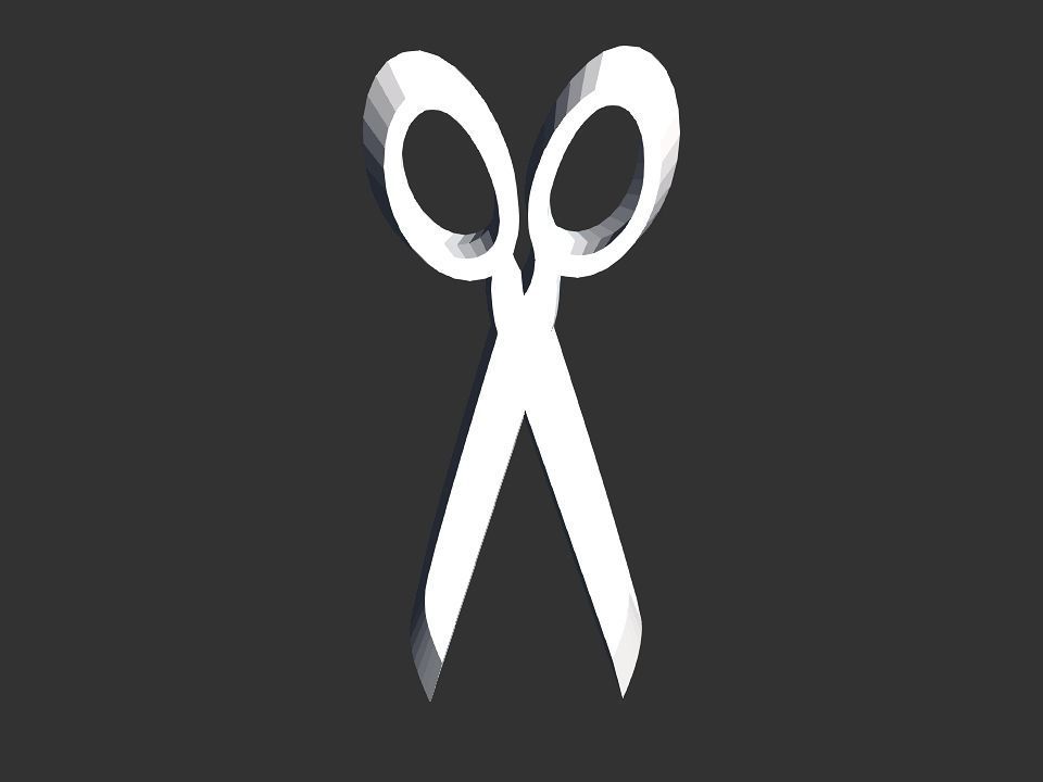 3D scissor shape 3D print model_4
