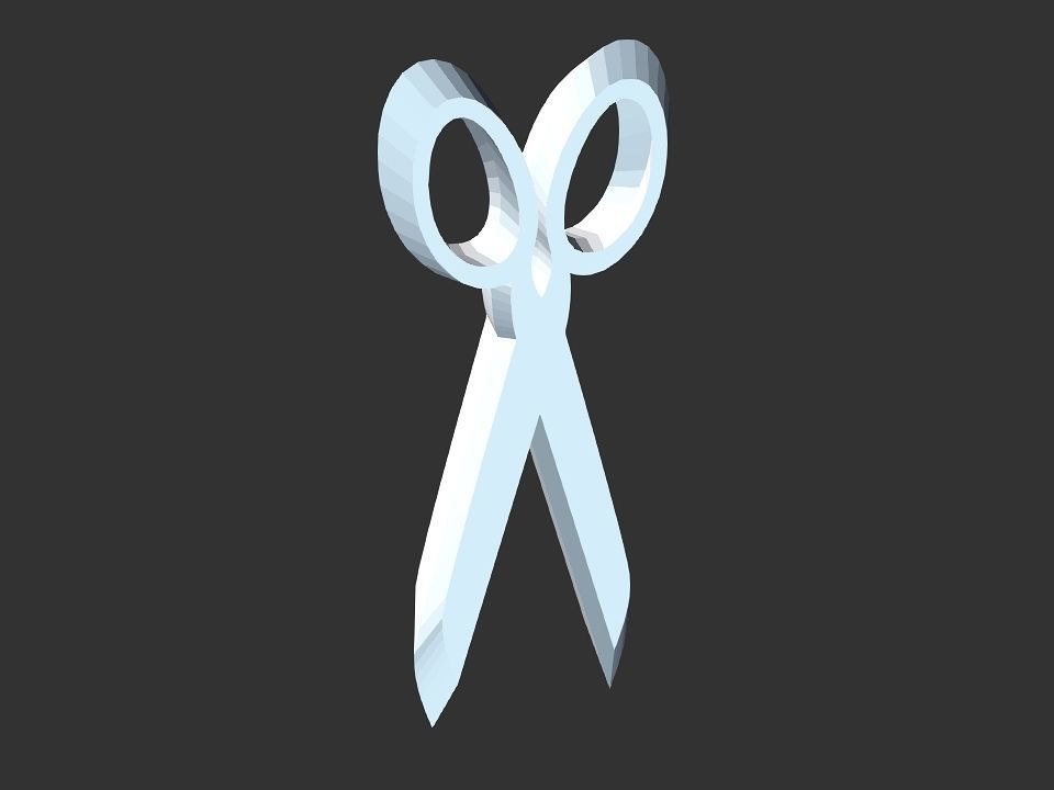 3D scissor shape 3D print model_15