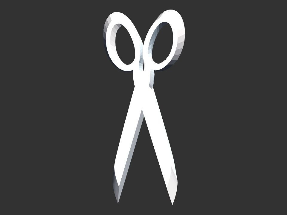 3D scissor shape 3D print model_1
