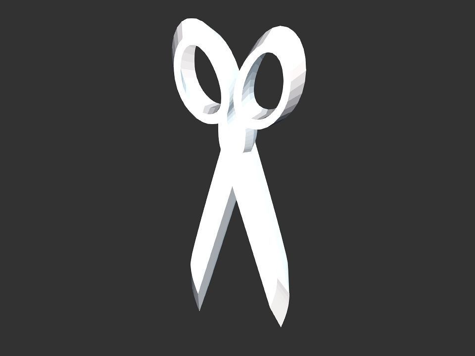 3D scissor shape 3D print model_5