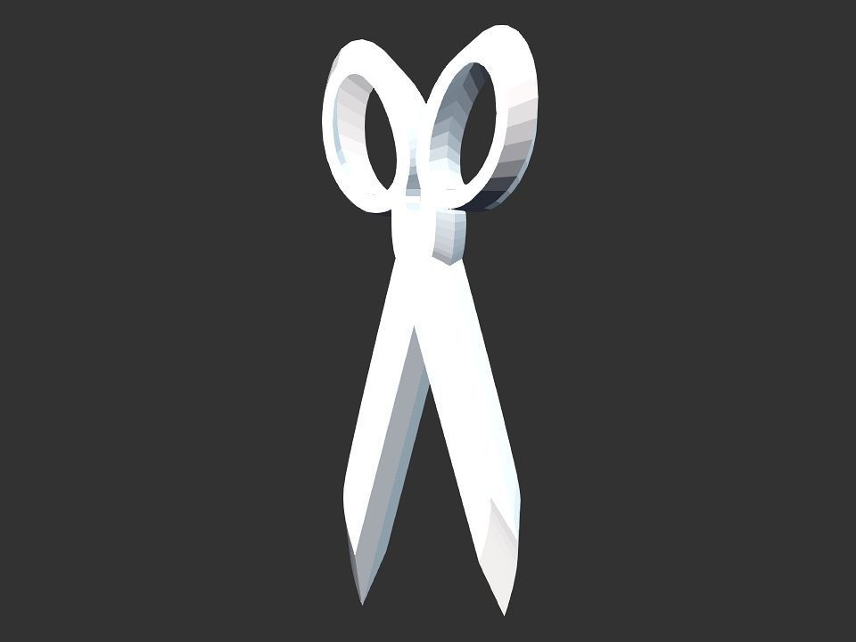 3D scissor shape 3D print model_12