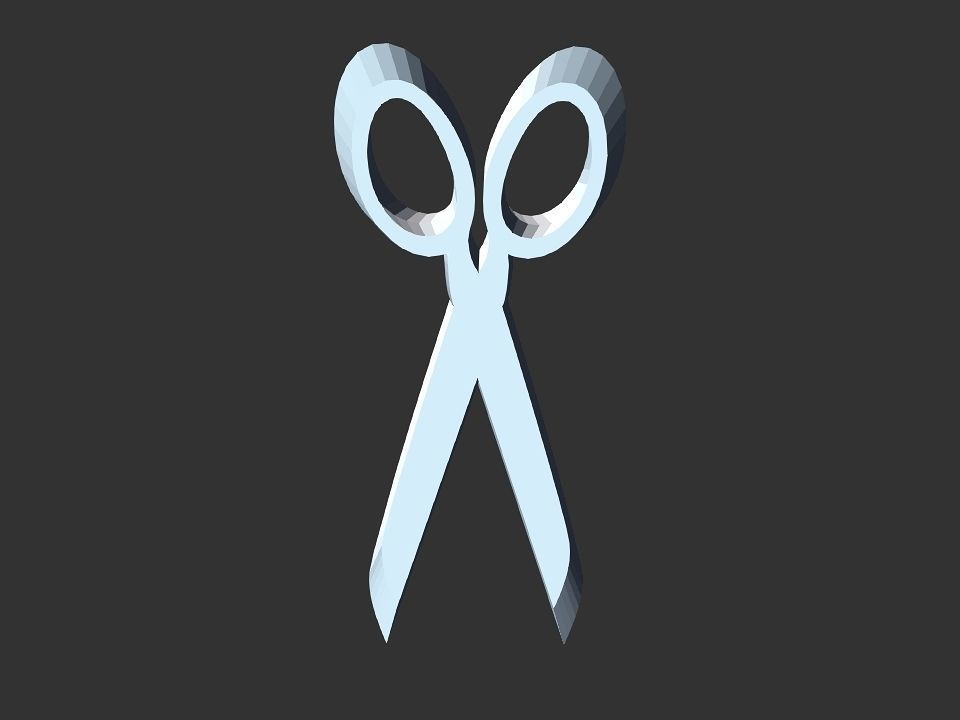 3D scissor shape 3D print model_16